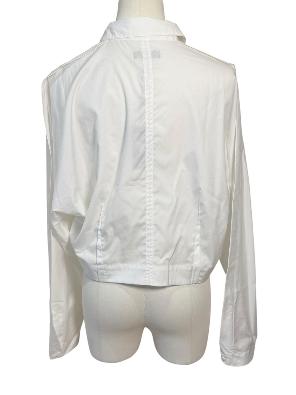 NWT - Rag & Bone Morgan Cropped Poplin Button Down Shirt White Size Large - Picture 5 of 10
